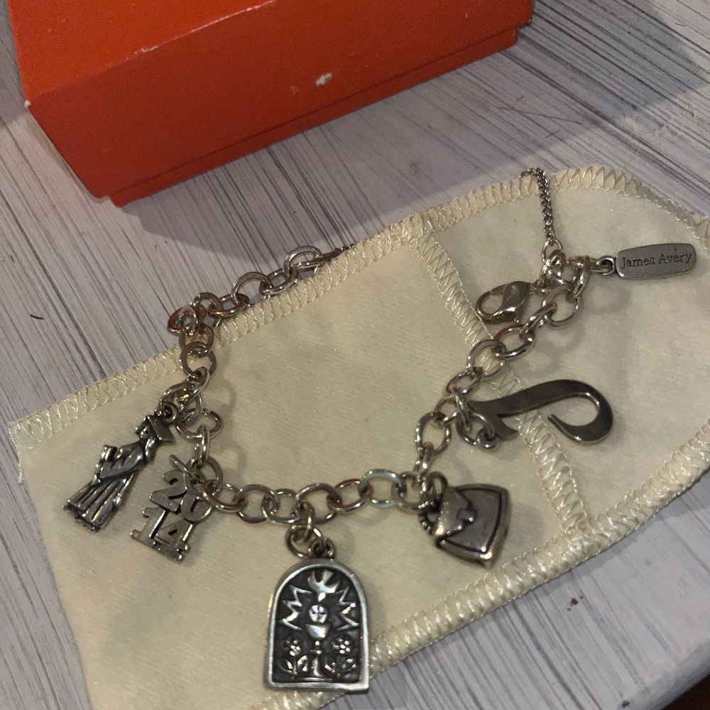James Avery Charm bracelet and charms